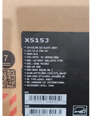 Asus X515J  / i5-1035G / 8gb / SSD480gb / Gwarancja