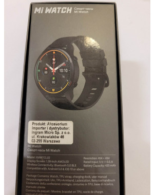 Smartwatch Xiaomi Mi Watch Czarny model XMWTCL02