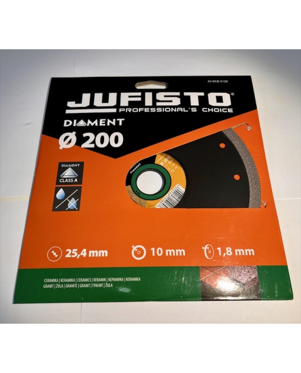 Tarcza diamentowa Jufisto DCB-5120 do ceramiki 200 x 1,8 x 25,4mm