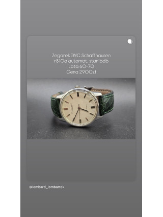 Zegarek IWC Schaffhausen r810a automat