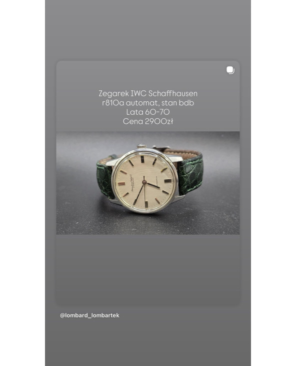 Zegarek IWC Schaffhausen r810a automat