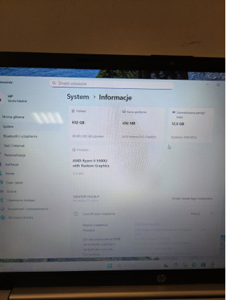 Laptop HP 17-cp0025cl Ryzen 5 16GB 1TB dotykowy używany