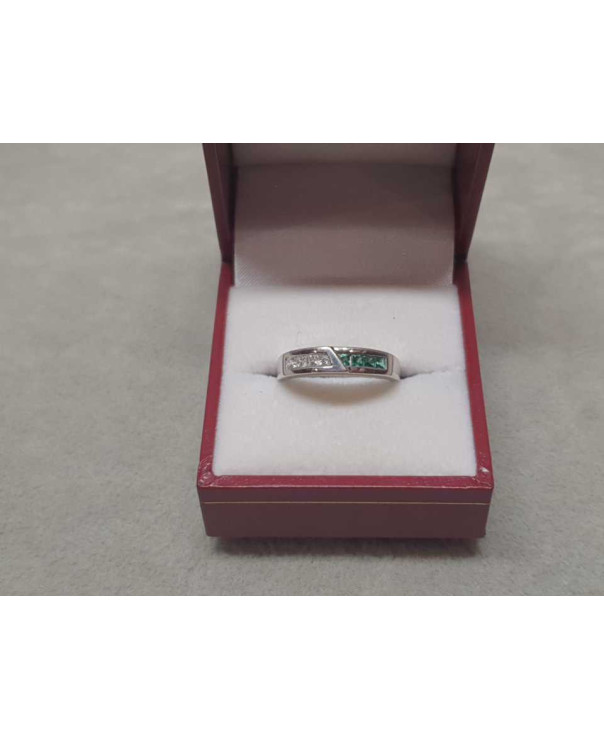 Złoty pierścionek białe złoto pr.585 3,52g R14