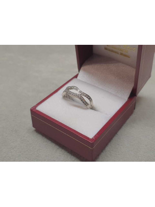 Złoty pierścionek białe złoto pr.585 3,02g R12