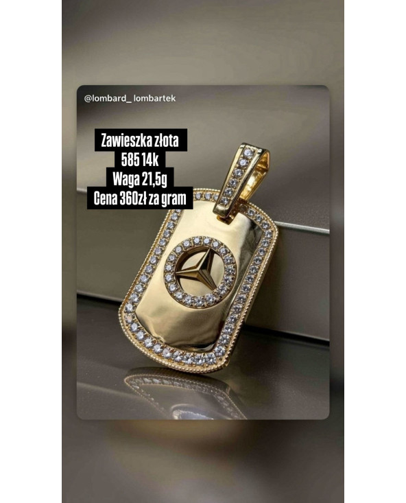 Złota zawieszka 585 14k 21,5g
