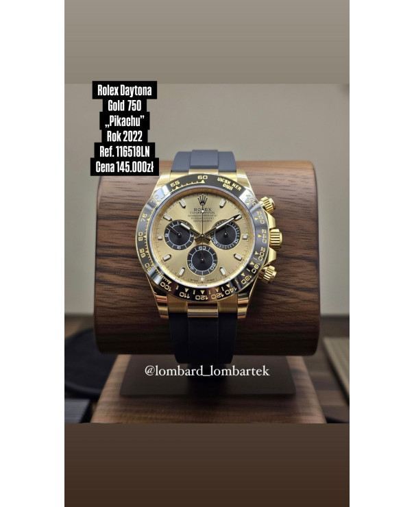 Rolex Daytona Gold 750 ,,Pikachu"Rok 2022 Ref.116518LN