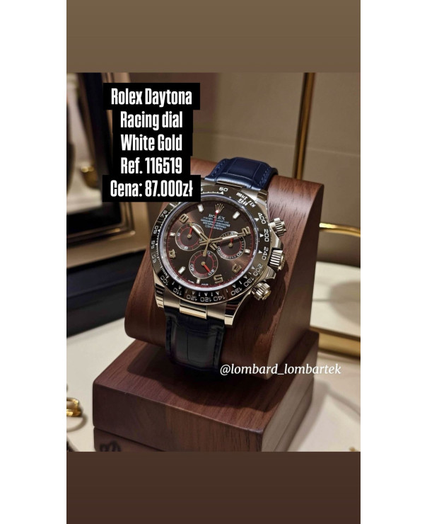 Rolex Daytona Racing dial White Gold Ref.116519