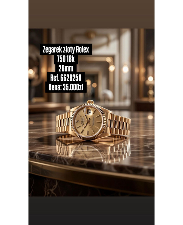 Zegarek złoty Rolex 750 18k Ref.6628258 26mm