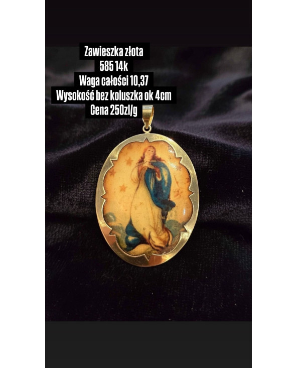 Zawieszka  złota pr.585 14k waga 10,37 g