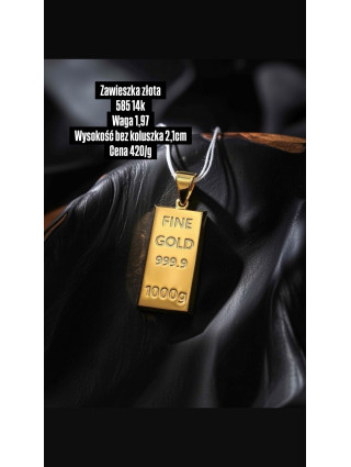 Złota zawieszka 585 14k waga 1,97g