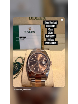 Rolex Datejust chocolate 41mm full set .Ref126331