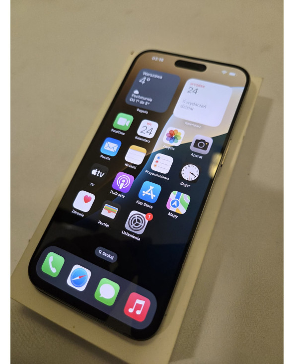 iPhone 15 PRO MAX 256GB używany bateria 92% Natural Titanium Kraków W