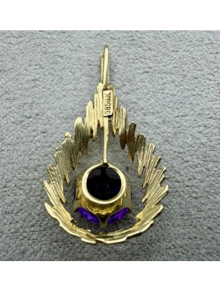 Złota zawieszka z ametystem pr.585